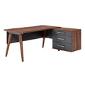**Moderne Bureau met Lade en Houten Afwerking**