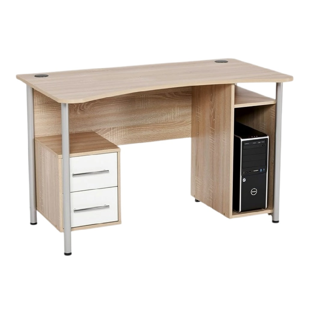 **Technische titel in het Nederlands: Ergonomisch bureau met opbergkast en CPU-houder**