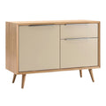 **Technische titel in het Nederlands:** Modern houten dressoir met matte afwerking en opbergmogelijkheden