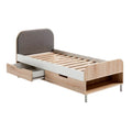 **Technische titel in het Nederlands:** Eenvoudig kinderbed met opberglade en geluidsisolatie.