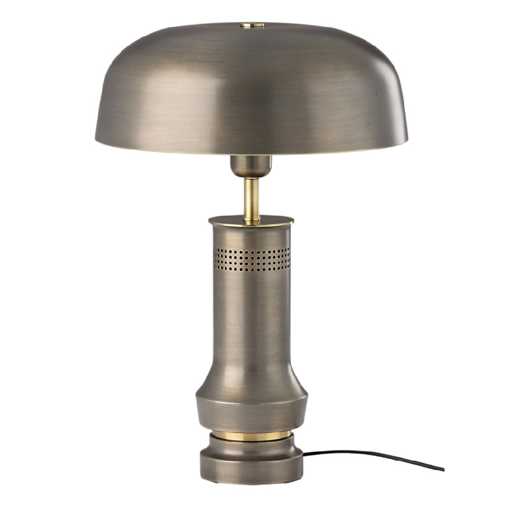 **Moderne bureaulamp met metalen kap en elegante voet**